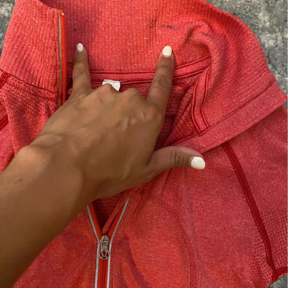 Lululemon Run: Swiftly Tech 1/2 Zip, Sun-washed Redish Pink, SZ 4 - Picture 4 of 5
